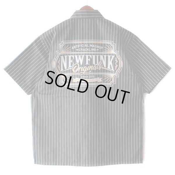 画像2: 【NEWFUNK】AMKZTAG STRIPE SHIRT (Black) (2)