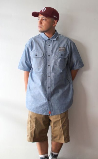 画像1: 【NEWFUNK】AMKZTAG Chambray Work Shirt