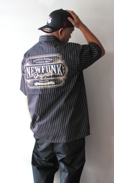 画像2: 【NEWFUNK】AMKZTAG STRIPE SHIRT (Black)