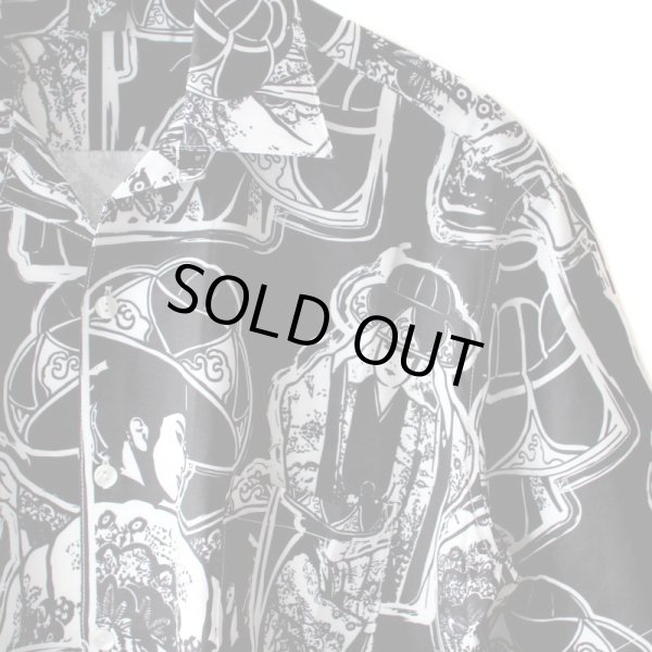 画像3: 【Ryukyu Pride Wear】Open Collar Shirt (Black) (3)