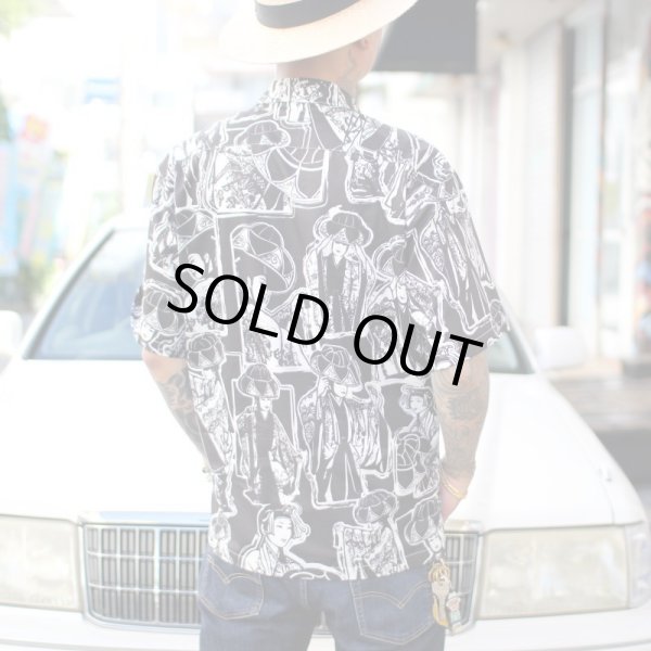 画像5: 【Ryukyu Pride Wear】Open Collar Shirt (Black) (5)