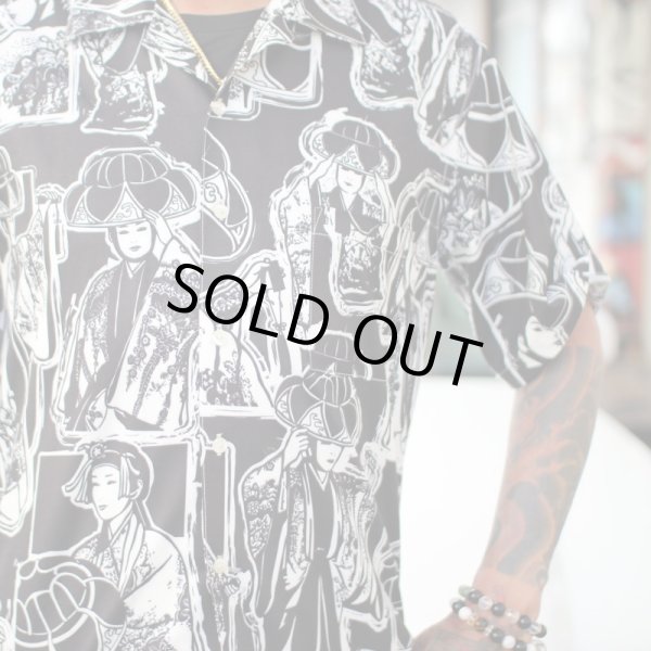 画像6: 【Ryukyu Pride Wear】Open Collar Shirt (Black) (6)