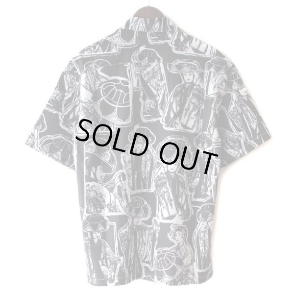 画像2: 【Ryukyu Pride Wear】Open Collar Shirt (Black) (2)