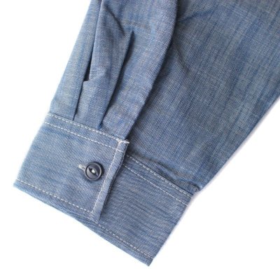 画像3: 【NEWFUNK】AMKZTAG Chambray Long Sleeve Work Shirt