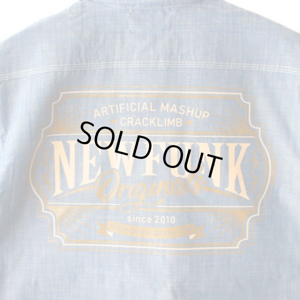 画像4: 【NEWFUNK】AMKZTAG Chambray Long Sleeve Work Shirt (4)