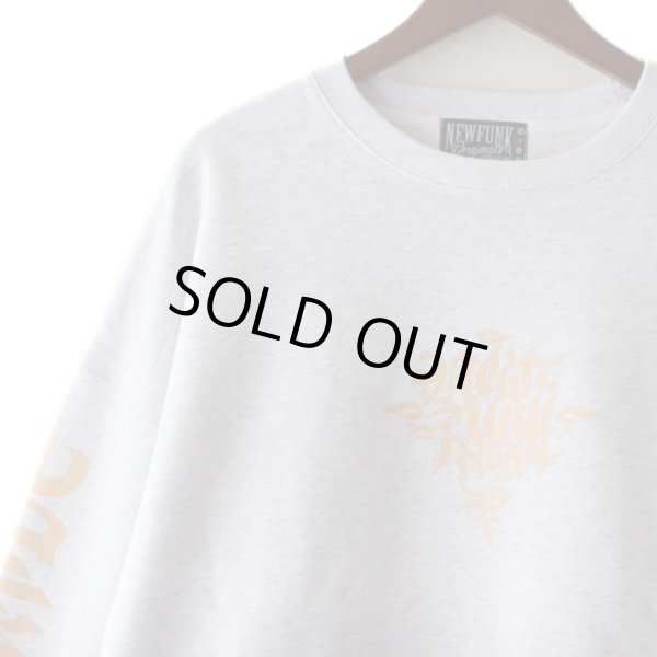 画像3: *SALE*【NEWFUNK】Roughing CREW NECK SWEAT (Light Gray) (3)