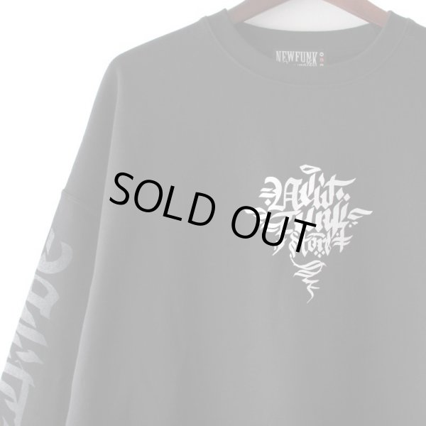画像3: 【NEWFUNK】Roughing CREW NECK SWEAT (Black) (3)