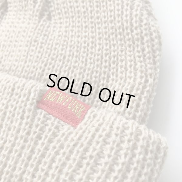 画像2: 【NEWFUNK】SHORT KNIT CAP (Beige) (2)