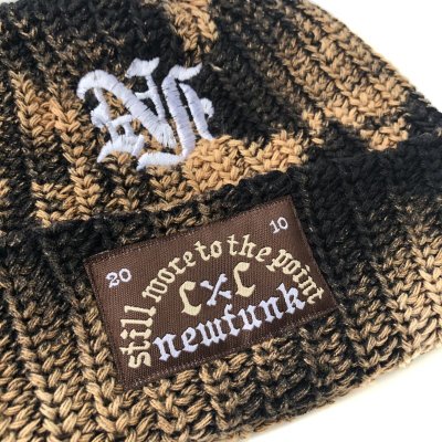 画像1: 【NEWFUNK】TIEDYE SHORT KNIT CAP (Black) 