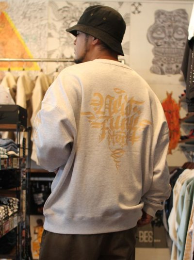 画像2: ＊SALE＊【NEWFUNK】Roughing CREW NECK SWEAT (Light Gray)