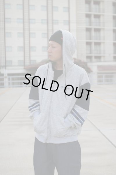 画像6: 【NEWFUNK】LINE ZIP HOODIE (Gray) (6)