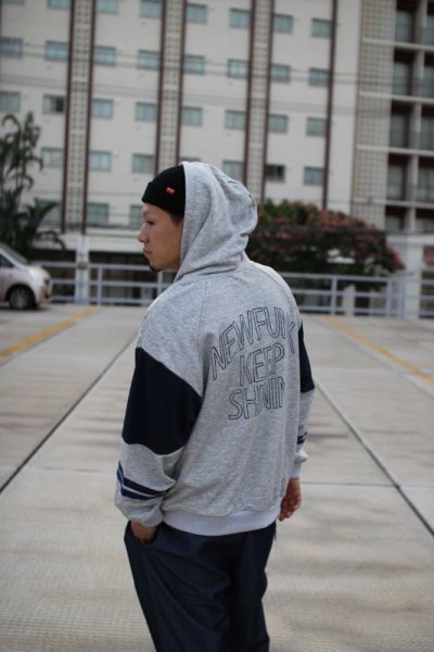 画像2: 【NEWFUNK】LINE ZIP HOODIE (Gray)