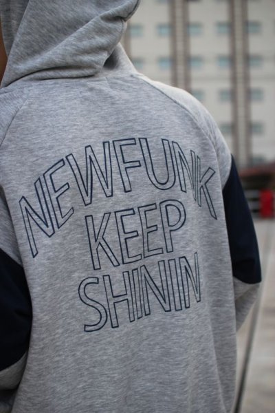 画像3: 【NEWFUNK】LINE ZIP HOODIE (Gray)