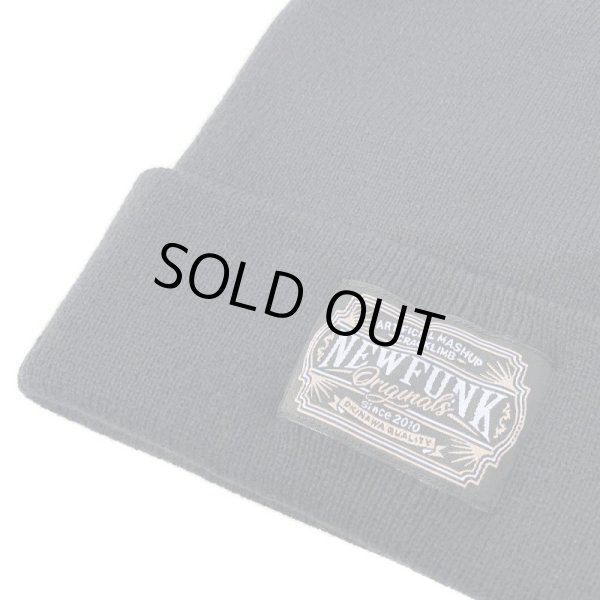 画像2: 【NEWFUNK】AMKZTAG KNIT CAP (Black) (2)