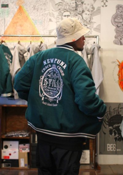 画像2: 【NEWFUNK】STILL STADIUM JACKET (Billiard Green)