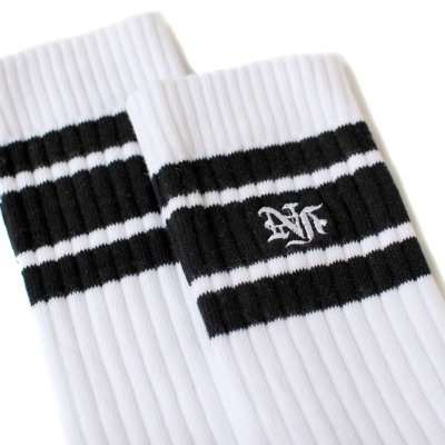 画像1: 【NEWFUNK】Line Sox (Black)