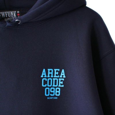 画像1: 【NEWFUNK】AREA CODE 098 HOODIE (Navy)