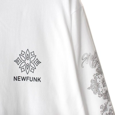 画像1: 【NEWFUNK】BLANK PAISLEY Long Sleeve Shirt (White)