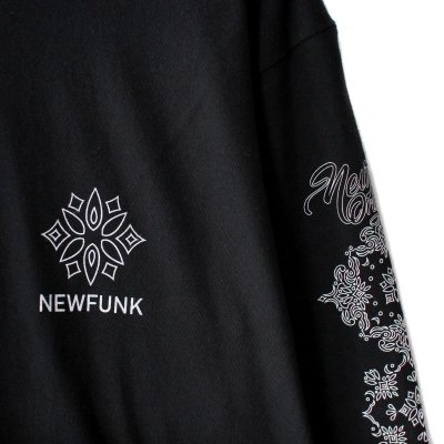 画像1: 【NEWFUNK】BLANK PAISLEY Long Sleeve Shirt (Black)