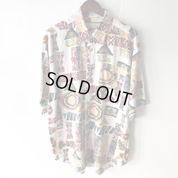 画像1: Pattern Shirt / size: XL (1)