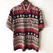 画像1: Pattern Shirt / size: L (1)