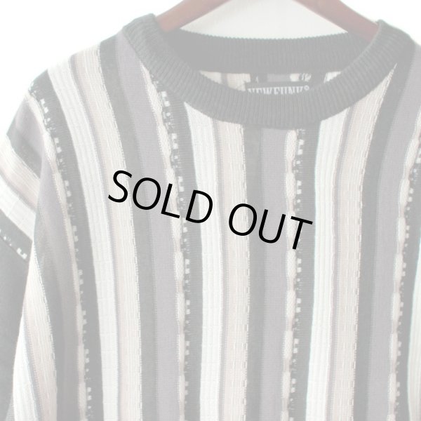 画像2: Jacquard Summer Knit Short Sleeve Shirt (Black) (2)