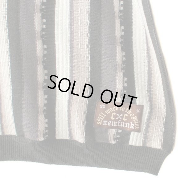 画像3: Jacquard Summer Knit Short Sleeve Shirt (Black) (3)