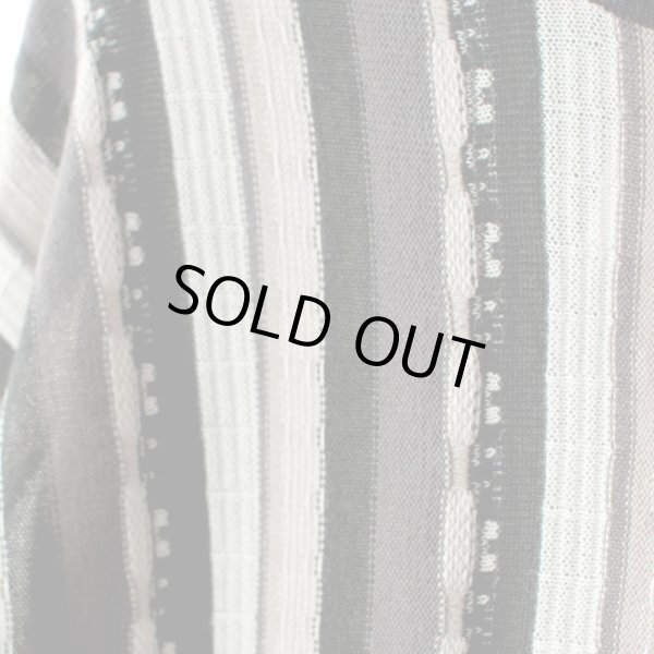 画像4: Jacquard Summer Knit Short Sleeve Shirt (Black) (4)