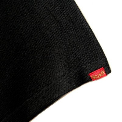 画像3: Jacquard Summer Knit Short Sleeve Shirt (Black)