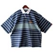 画像1: Stripe Rugby Shirt (Navy) (1)