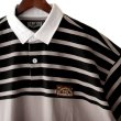 画像2: Stripe Rugby Shirt (Black) (2)