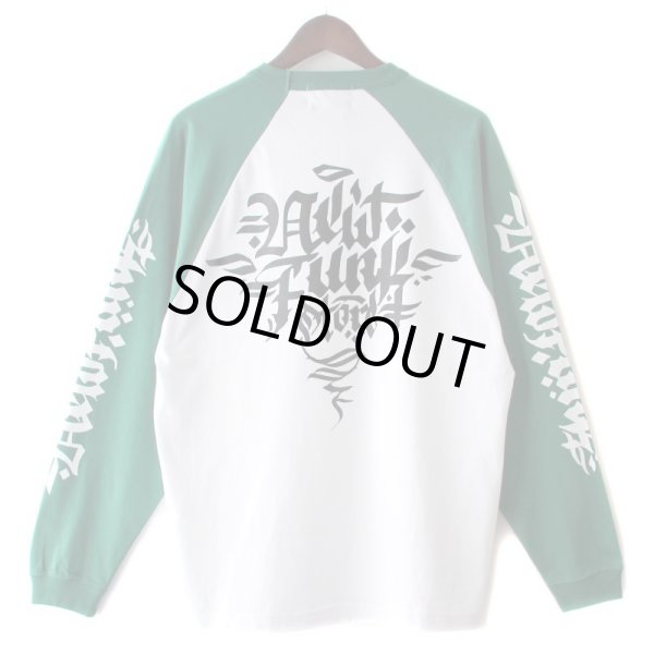 画像2: 【NEWFUNK】Roughing Raglan Long Sleeve Shirt (Grn/Wht) (2)