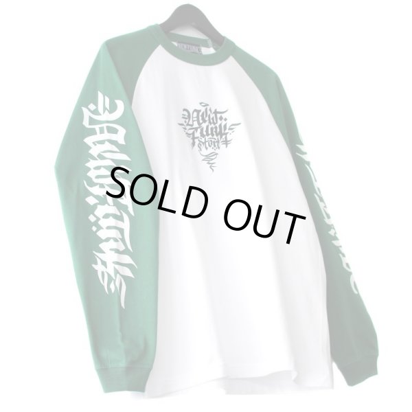 画像3: 【NEWFUNK】Roughing Raglan Long Sleeve Shirt (Grn/Wht) (3)
