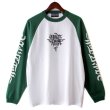 画像1: 【NEWFUNK】Roughing Raglan Long Sleeve Shirt (Grn/Wht) (1)