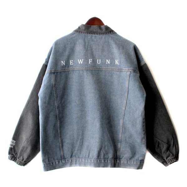 画像2: 【NEWFUNK】WASH DENIM JACKET (Blue) (2)