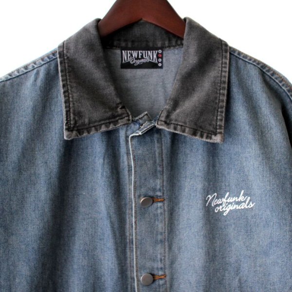画像3: 【NEWFUNK】WASH DENIM JACKET (Blue) (3)