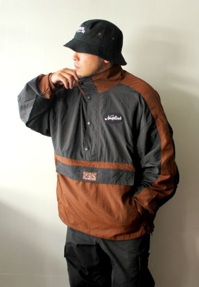 画像1: 【NEWFUNK】NYLON ANORAK JACKET (Brown)