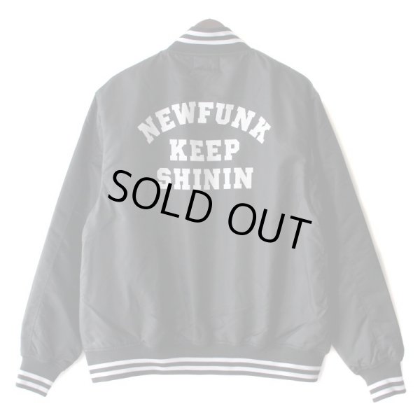 画像2: 【NEWFUNK】KEEP SHININ STADIUM NYLON JACKET (Black) (2)