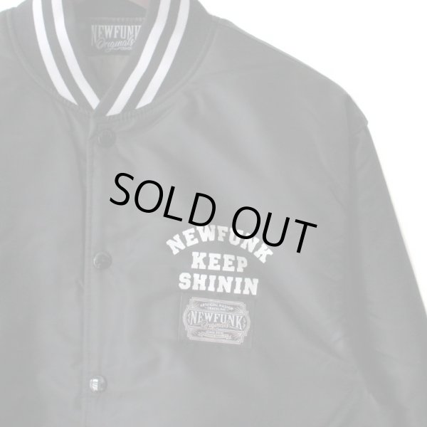 画像3: 【NEWFUNK】KEEP SHININ STADIUM NYLON JACKET (Black) (3)