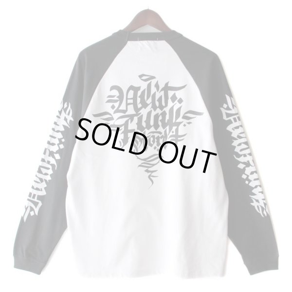 画像2: 【NEWFUNK】Roughing Raglan Long Sleeve Shirt (Blk/Wht) (2)