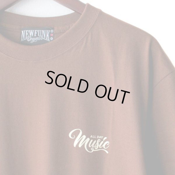 画像3: 【NEWFUNK】MUSIC ALL DAY TEE (Brown) (3)