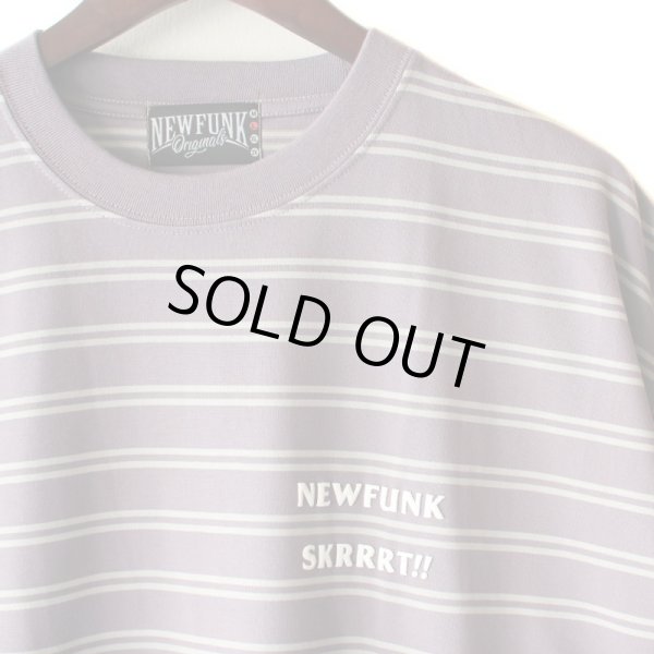 画像2: 【NEWFUNK】SKRRRT BORDER TEE (Light Purple) (2)