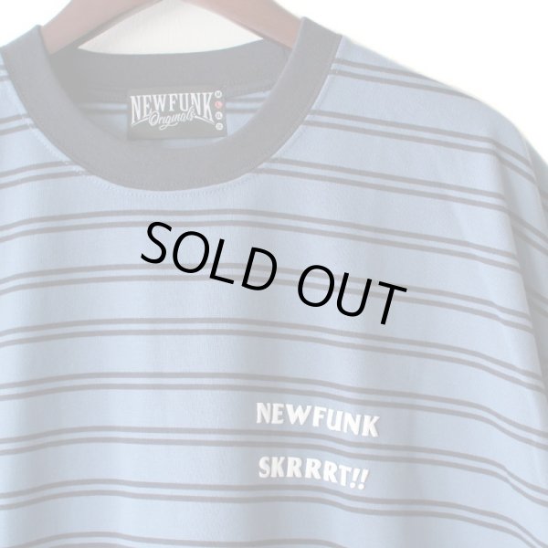 画像2: 【NEWFUNK】SKRRRT BORDER TEE (Smoke Blue) (2)