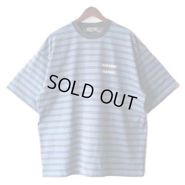 画像1: 【NEWFUNK】SKRRRT BORDER TEE (Smoke Blue) (1)