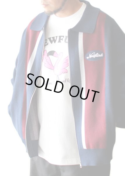 画像7: 【NEWFUNK】17'LOGO KNIT JACKET (Navy) (7)