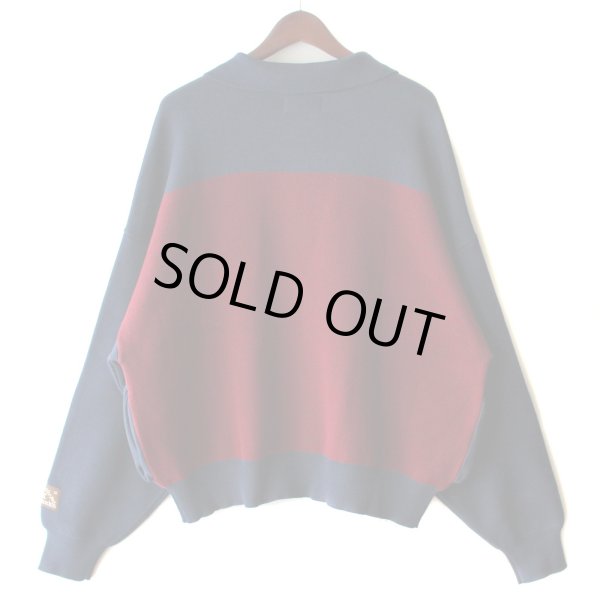 画像2: 【NEWFUNK】17'LOGO KNIT JACKET (Navy) (2)