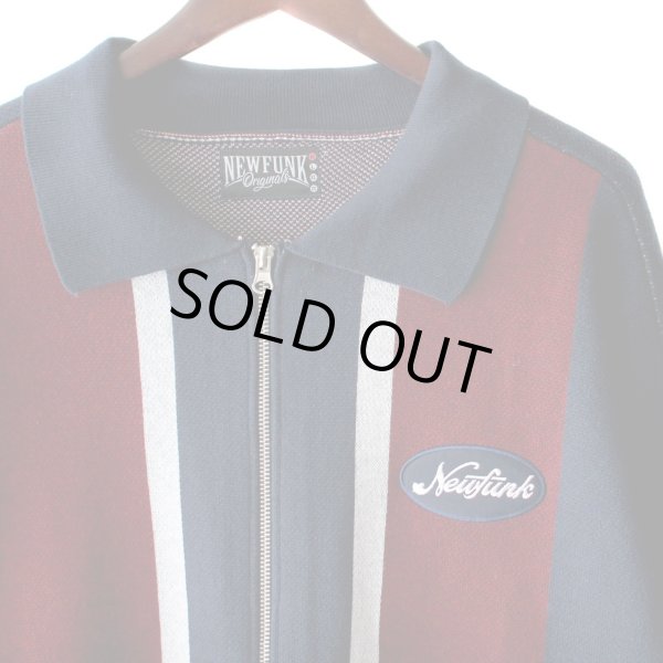 画像3: 【NEWFUNK】17'LOGO KNIT JACKET (Navy) (3)