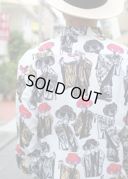 画像4: 【Ryukyu Pride Wear】Open Collar Long Sleeve Shirt -琉球舞踊- (4)