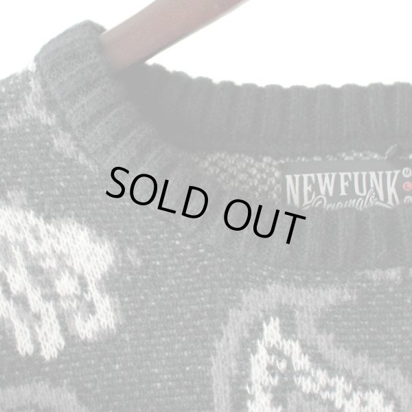 画像5: 【NEWFUNK】PAISLEY CREW NECK KNIT (Black) (5)