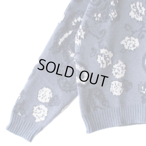 画像5: 【NEWFUNK】PAISLEY CREW NECK KNIT (Navy Blue) (5)